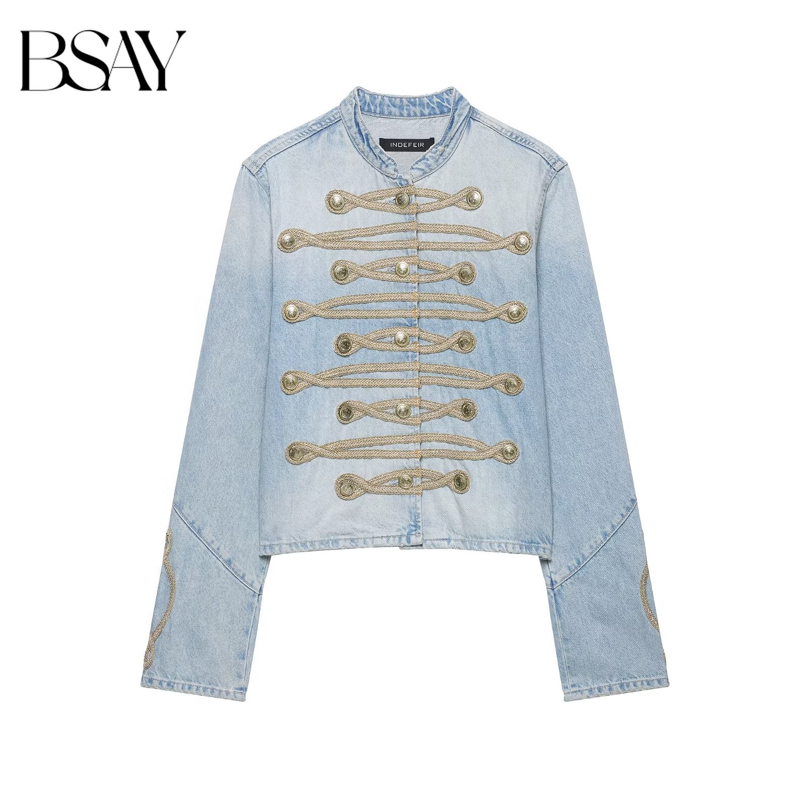 Street Fashion Jeans Women - Женская осенняя джинсовая куртка BSAY в