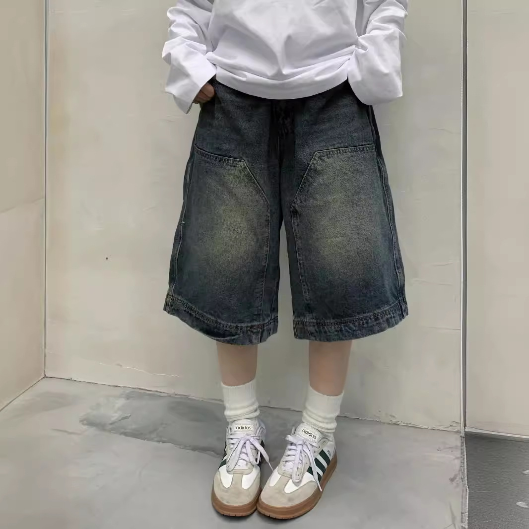 Street Fashion Jeans Women - Женские винтажные мешковатые джинсовые шорты Y2K,