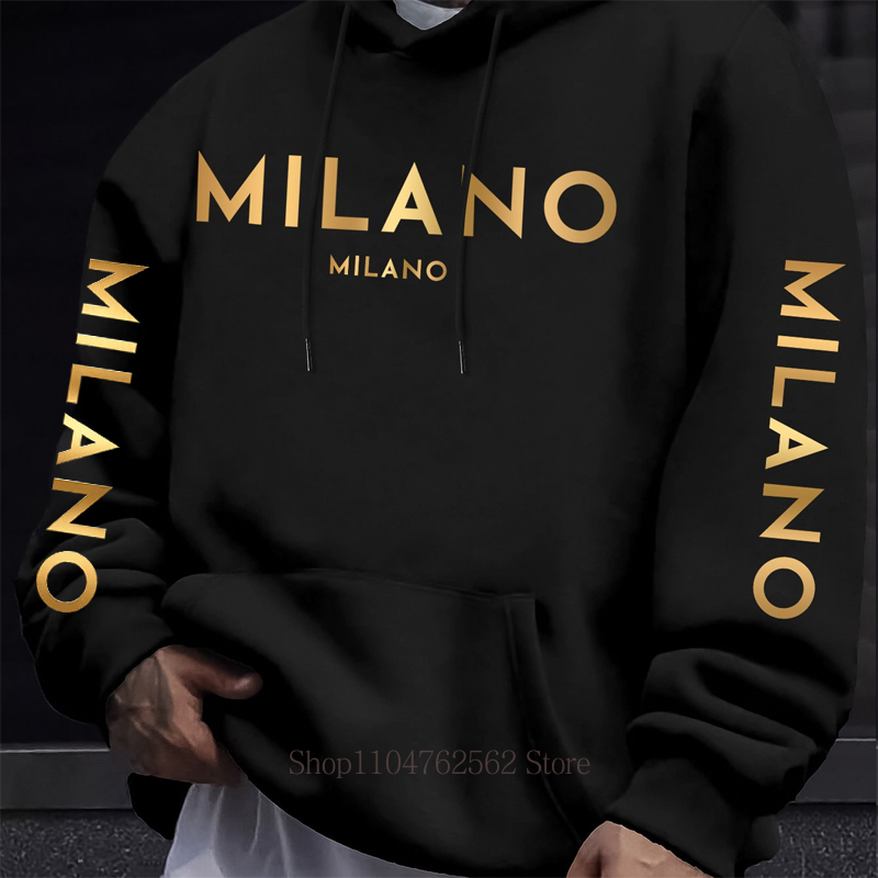 Street Fashion Milano - Толстовка с принтом Milano для мужчин