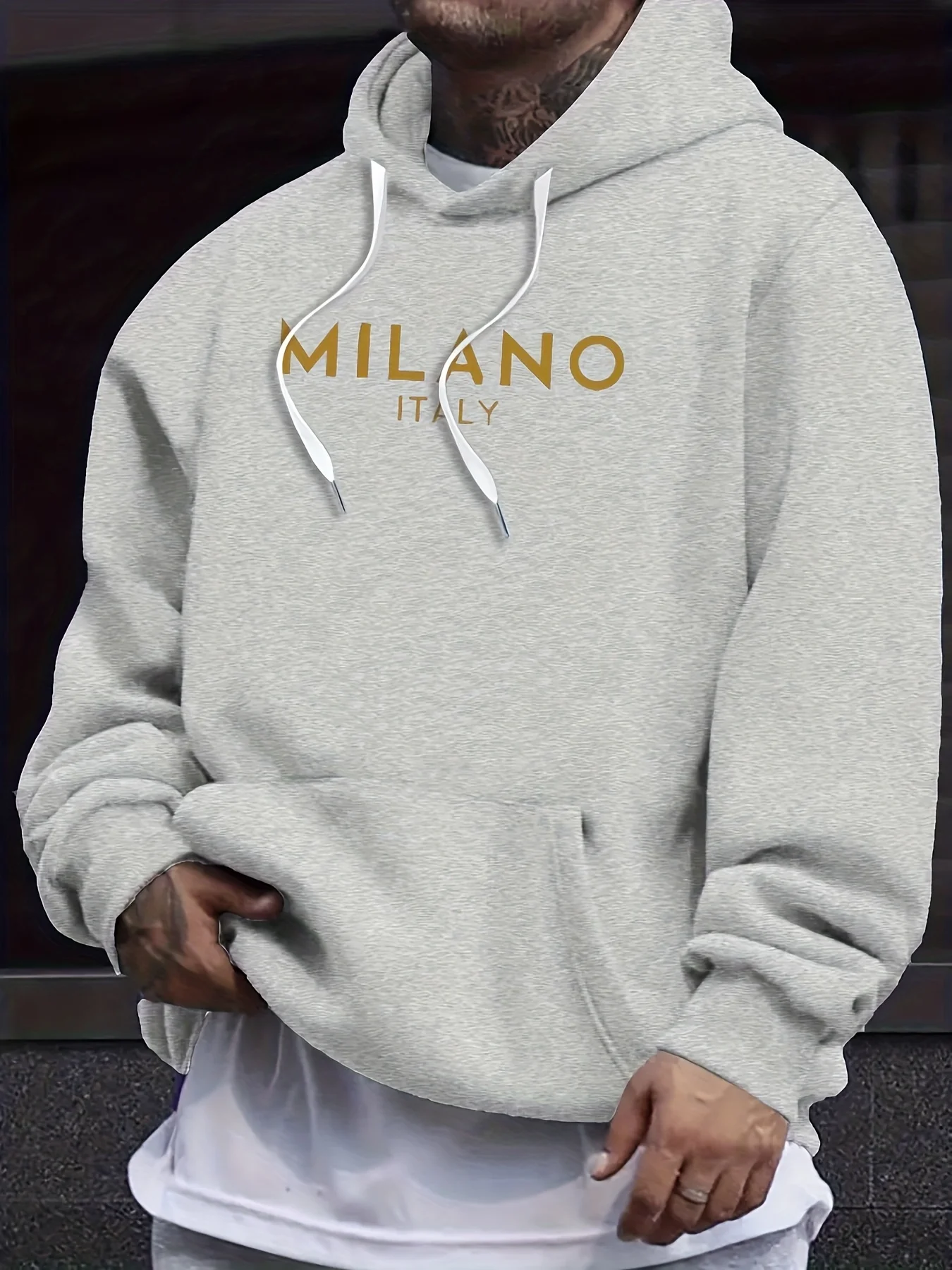 Street Fashion Milano - Осенне-зимняя толстовка с капюшоном, с принтом