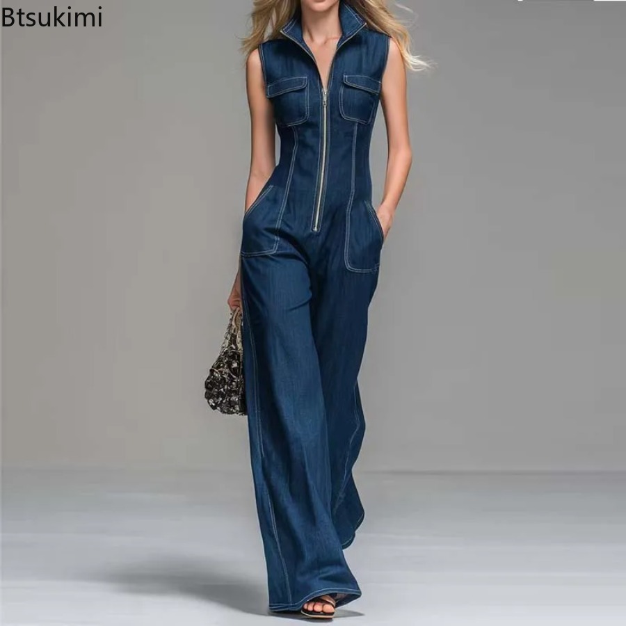 Street Fashion Jeans Women - Новые женские джинсовые комбинезоны без рукавов