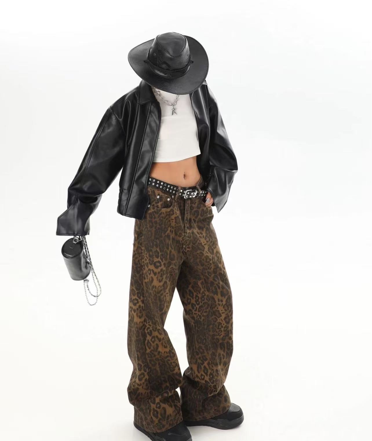 Street Fashion Jeans Women - Корейские ретро-брюки QICHE в стиле Харадзюку