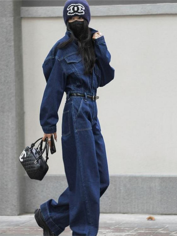 Street Fashion Jeans Women - Уличный джинсовый комбинезон для женщин, комбинезон