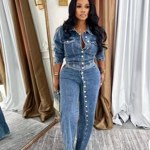 Джинсовый костюм женский: комп – обзор и цена Street Fashion Jeans Women