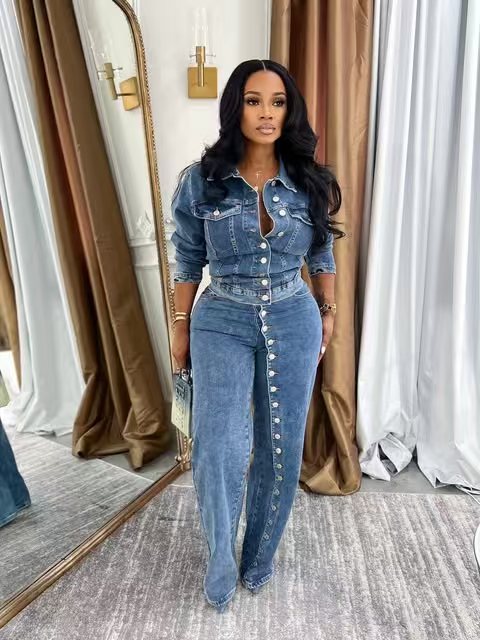 Джинсовый костюм женский: комп – обзор и цена Street Fashion Jeans Women