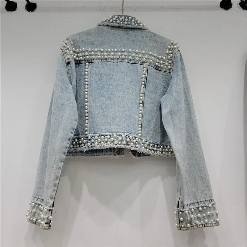 Осенняя женская мода с жемчуго – обзор и цена Street Fashion Jeans Women